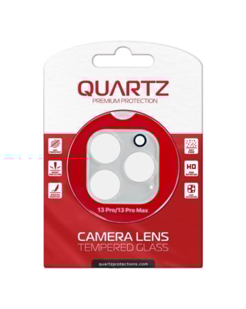 Buy the QUARTZ Clear Back Camera Tempered Glass for iPhone 13 Pro 13 Pro Max.
