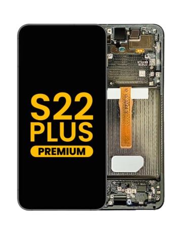 OLED Assembly with Frame for Galaxy S22 Plus (S906) (PHANTOM BLACK) (Premium)