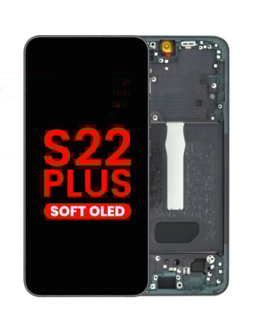 OLED Assembly with Frame for Galaxy S22 Plus (S906) (PHANTOM BLACK) (Aftermarket OLED)