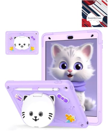 Shockproof Kickstand Case with Pen Slot - PURPLE for iPad Air 11 2024 (Only Ground Shipping)