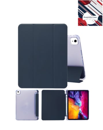 Smart PU Stand with Pen Holder - DARK BLUE for iPad Air 11 2024 / Air 4 / Air 5 (Only Ground Shipping)