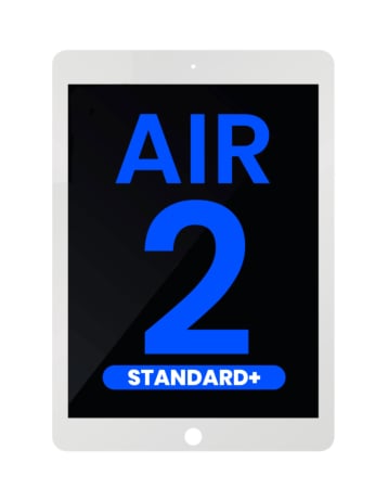Standard+ iPad Air 2 LCD Assembly (WHITE) (Sleep / Wake Sensor Flex Pre-Installed)