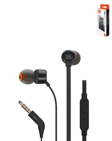 JBL Tune 110 Wired In-Ear Headphones (BLACK) (Only Ground Shipping)