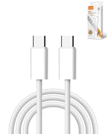 LDNIO LC901c USB C-C Fast Charging Cable (WHITE) (65W) (3ft) (Only Ground Shipping)