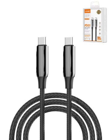LDNIO LC921-240W PD-3.1 USB C-C Fast Charging Cable (BLACK) (6ft) (240W) (Only Ground Shipping)