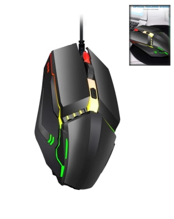 6 Button 7 Color RGB Wired Gaming Mouse (Only Ground Shipping)