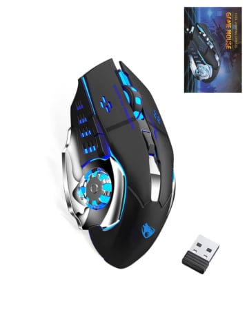 Bluetooth 6 Button 7 Color RGB Low-Latency Wireless Gaming Mouse (2.4g) (Only Ground Shipping)