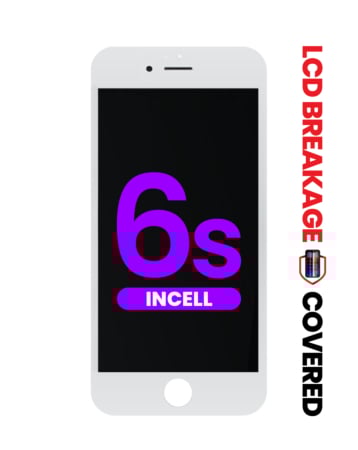 LCD Assembly with Steel Plate for iPhone 6S (White) (Aftermarket Incell / QV7) (Exclusive LCD Breakage)