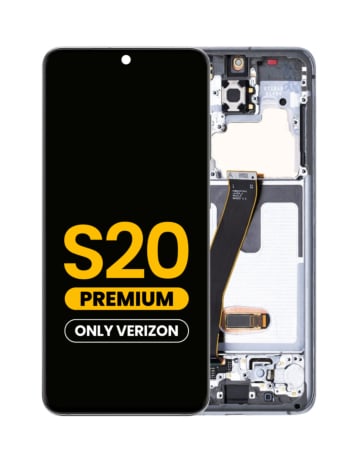 OLED Assembly with Frame for Galaxy S20 (G980 / G981) (Verizon UW) (Verizon UW) (CLOUD WHITE) (Premium)