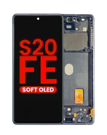 OLED Assembly with Frame for Galaxy S20 FE (G780) (CLOUD NAVY) (Aftermarket OLED)
