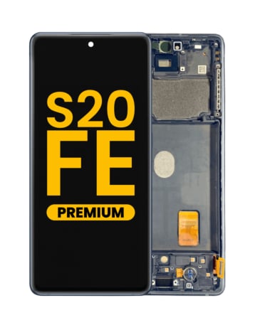 OLED Assembly with Frame for Galaxy S20 FE (G780) (CLOUD NAVY) (Premium)