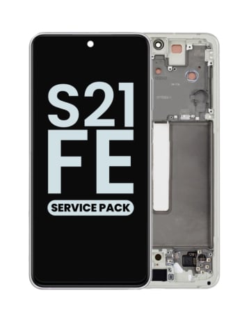 OLED Assembly with Frame for Galaxy S21 FE G990 (WHITE) (Service Pack)