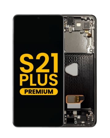 OLED Assembly with Frame for Galaxy S21 Plus 5G (G996) (PHANTOM BLACK) (Premium)