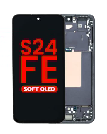 OLED Assembly with Frame for Galaxy S24 FE 5G (S721) (GRAPHITE) (Aftermarket OLED)