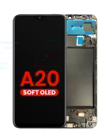 OLED Assembly with Frame for Galaxy A20 (A205U / 2019) (Aftermarket OLED)