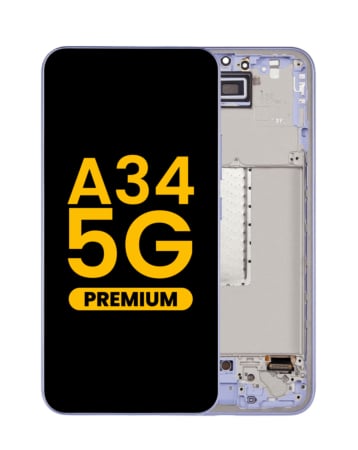 OLED Assembly with Frame for Galaxy A34 5G (A346 / 2023) (AWESOME VIOLET) (Premium)