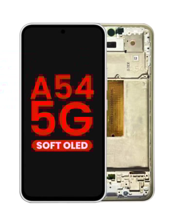 OLED Assembly with Frame for Galaxy A54 5G (A546 / 2023) (AWESOME WHITE) (Aftermarket OLED)