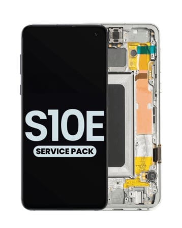 OLED Assembly with Frame for Galaxy S10E G970 (PRISM WHITE) (Service Pack)