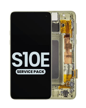 OLED Assembly with Frame for Galaxy S10E G970 (CANARY YELLOW) (Service Pack)