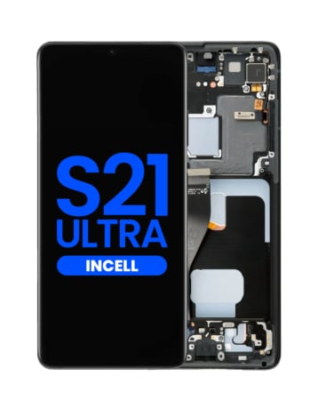 LCD Assembly with Frame for Galaxy S21 Ultra 5G (G998) (PHANTOM BLACK) (Aftermarket INCELL)