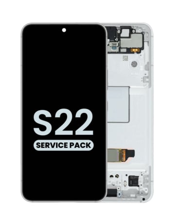 OLED Assembly with Frame for Galaxy S22 S901 (PHANTOM WHITE) (Service Pack)