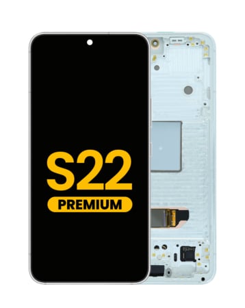 OLED Assembly with Frame for Galaxy S22 (S901) (PHANTOM WHITE) (Premium)