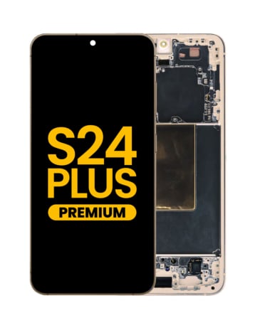 OLED Assembly with Frame for Galaxy S24 Plus (S926) (SANDSTONE ORANGE) (Premium)