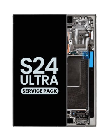 OLED Assembly with Frame for Galaxy S24 Ultra S928 (TITANIUM BLACK) (Service Pack)