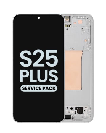 Stock up on the OLED Assembly with Frame for Galaxy S25 Plus, model S936, in silver shadow, service pack.
