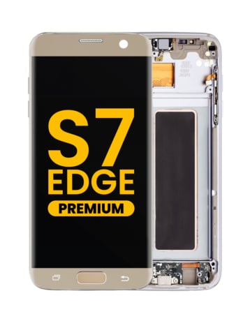OLED Assembly with Frame for Galaxy S7 Edge (G935) (GOLD) (Premium)