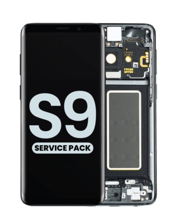 OLED Assembly with Frame for Galaxy S9 G960 (MIDNIGHT BLACK) (Service Pack)