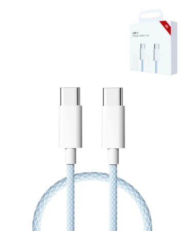 USB C-C Charging Cable for iPhone 16 / 15 Series (BLUE) (3ft) (27W) (Only Ground Shipping)