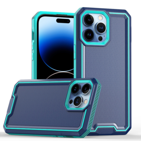 Slim Non-Slip Transparent Matte Case - BLUE for iPhone 13 Pro Max (Only Ground Shipping)