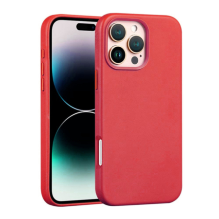 New Leather Case with Wireless Charger - HOT PINK for iPhone 16 Pro (Only Ground Shipping)