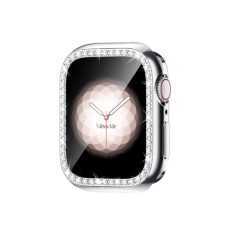 iWatch 46mm Stone PC Bumper Case with Tempered Glass - SILVER (Only Ground Shipping)