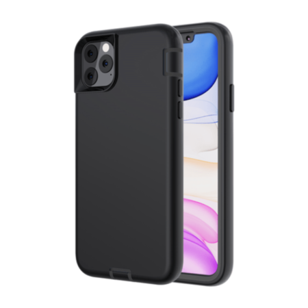 Silicone Design Heavy Duty Case - BLACK for iPhone 12 Mini (Only Ground Shipping)
