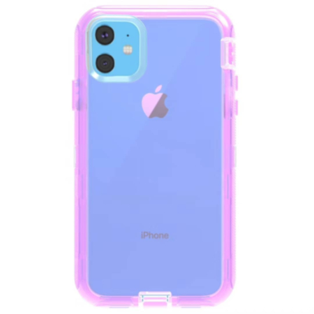 Transparent Shockproof Case - PURPLE for iPhone 12 Mini (Only Ground Shipping)