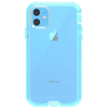 Transparent Shockproof Case - LIGHT BLUE for iPhone 12 / 12 Pro (Only Ground Shipping)