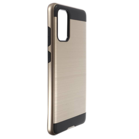 Galaxy S20 Plus Hybrid Metal Brushed Case- GOLD (Only Ground Shipping)