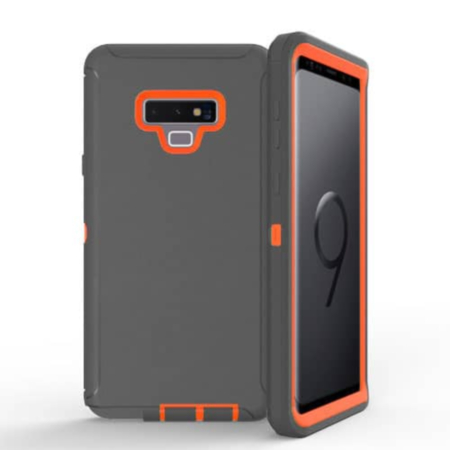 Heavy Duty Case for Galaxy Note 9 (DARK GRAY & ORANGE) (Only Ground Shipping)