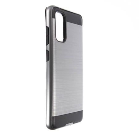 Galaxy S20 Hybrid Metal Brushed Case- GRAY (Only Ground Shipping)