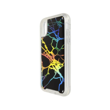 Marble Design Clear Bumper TPU Case - BLACK for iPhone XR (Only Ground Shipping)