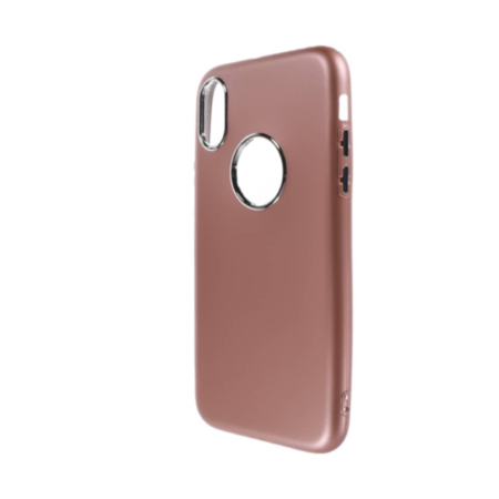 Super Slim TPU Case with Metal Desing Border - ROSE GOLD for iPhone XR (Only Ground Shipping)