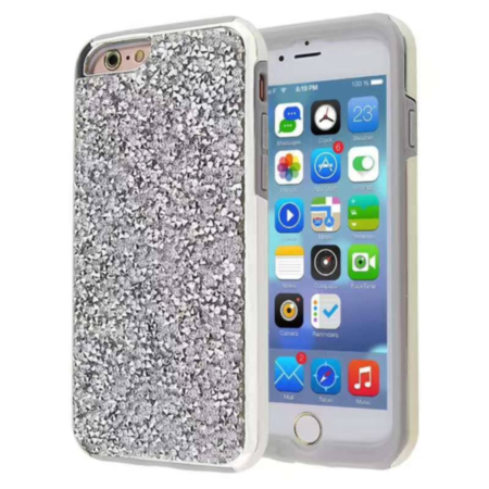 Bling Diamond Crystal Dual Layer Protection Case - SILVER for iPhone 8P / 7P (Only Ground Shipping)