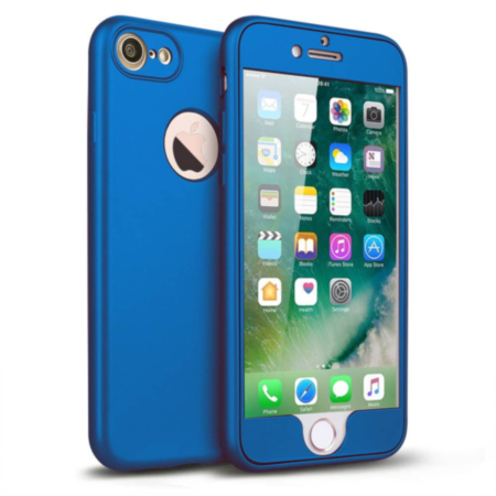 Fully Covering Shockproof Case - BLUE for iPhone 8P / 7P (Only Ground Shipping)