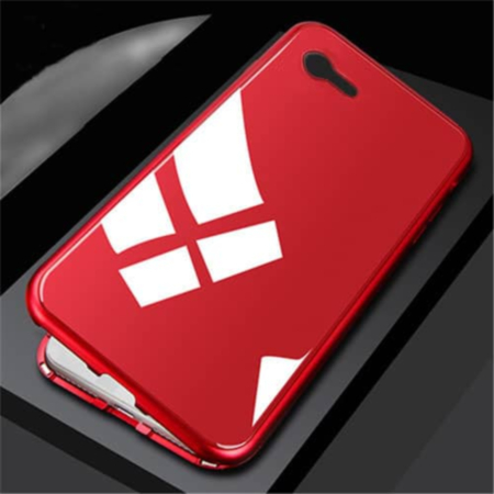 Ultra Slim Magnet Protective Case with Metal Frame - FULL RED for iPhone 8P / 7P (Only Ground Shipping)