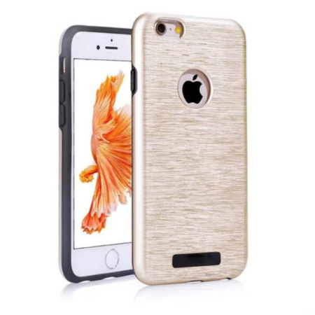 New Hybrid Metal Brushed Case - GOLD for iPhone 8P / 7P (Only Ground Shipping)