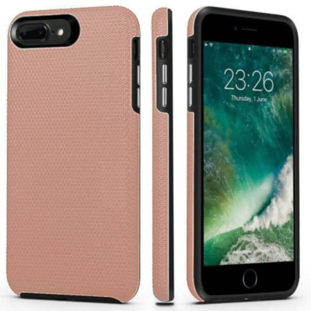 Shock Absorption Protective Dual Layer Case - ROSE GOLD for iPhone 7 / 8 (Only Ground Shipping)