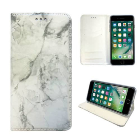 Marble Design Wallet Case - BLACK for iPhone 8P / 7P / 6SP / 6P (Only Ground Shipping)