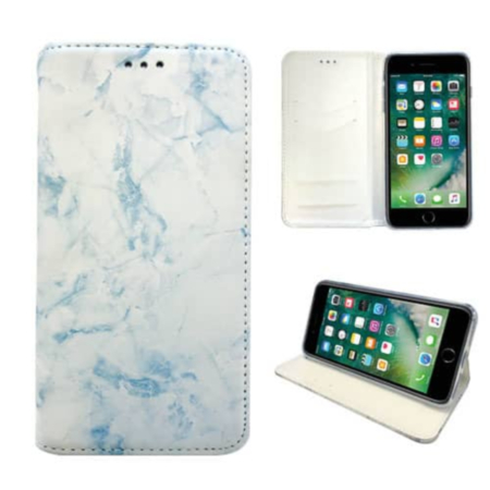 Marble Design Wallet Case - BLUE for iPhone 8P / 7P / 6SP / 6P (Only Ground Shipping)